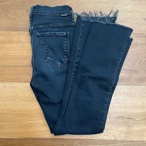 MOTHER Denim the Insider Crop Step Fray in A Night In Paris wash (Size 24)